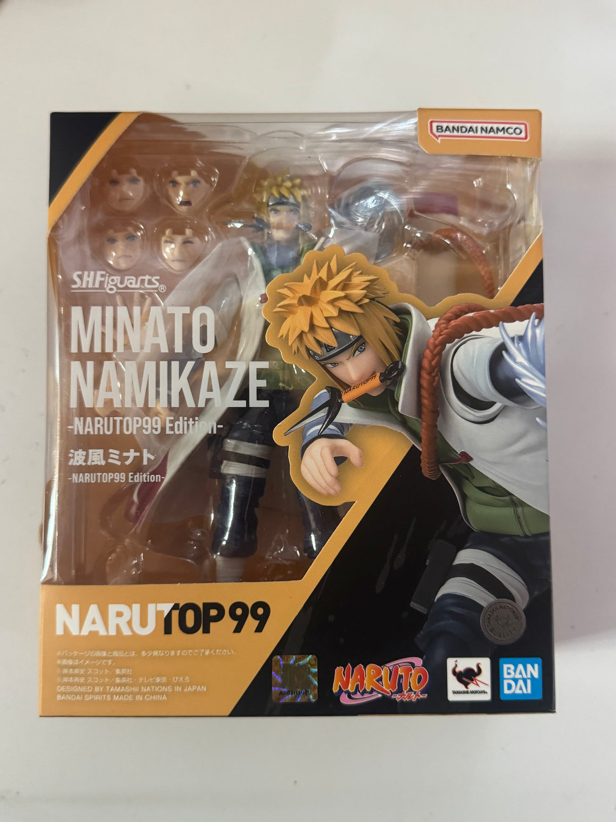 Bandai SHF Namikaze Minato Anime ninja figure Shippuden The Fourth Hokage Naruto 99  Action figures