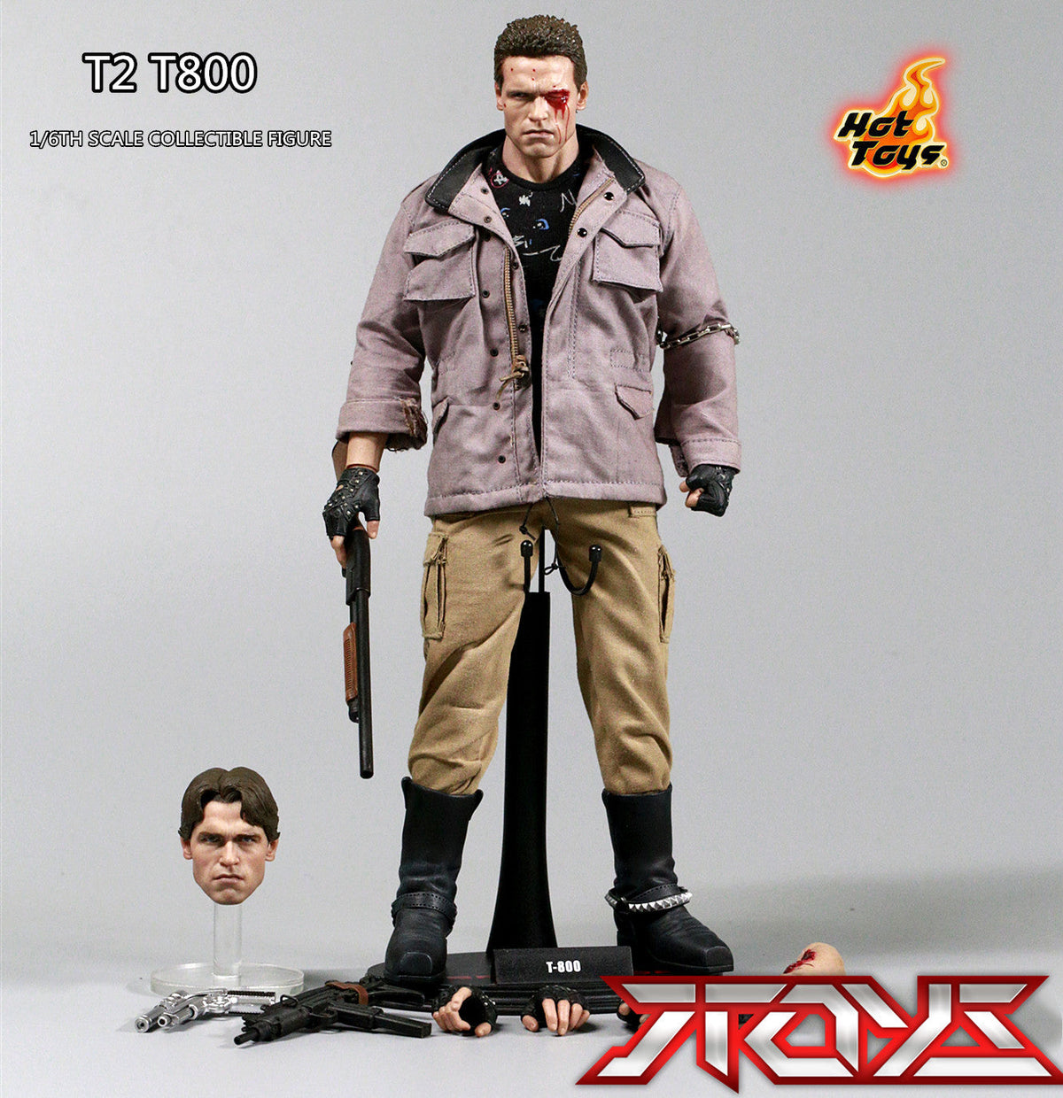 HT HOTTOYS Terminator T1 T800 First Edition Arnold Schwarzenegger 1/6 Scale Figure