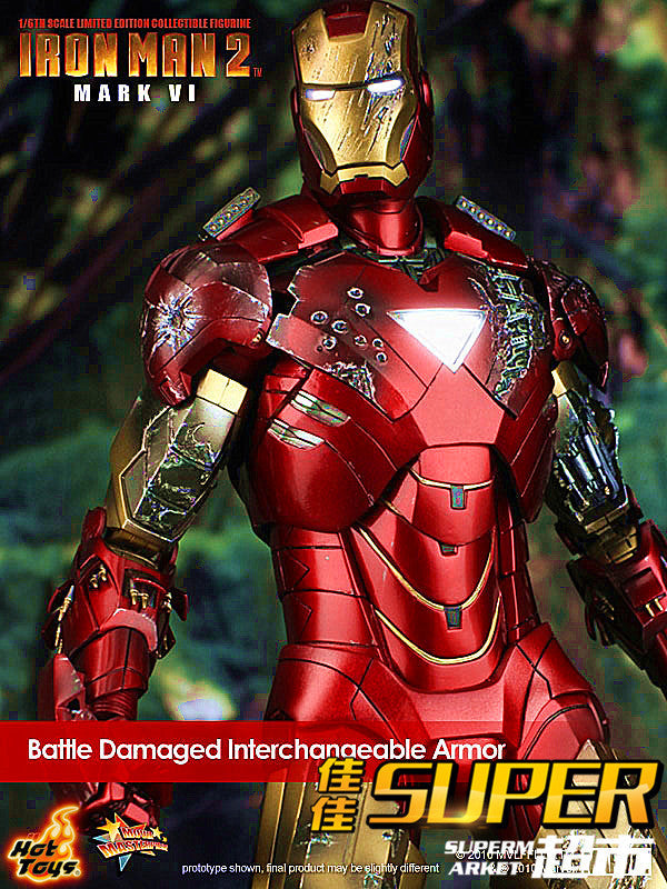HT hottoys Iron Man 2 1/6 MK61.0 MARK6 MMS132 battle damaged double figure