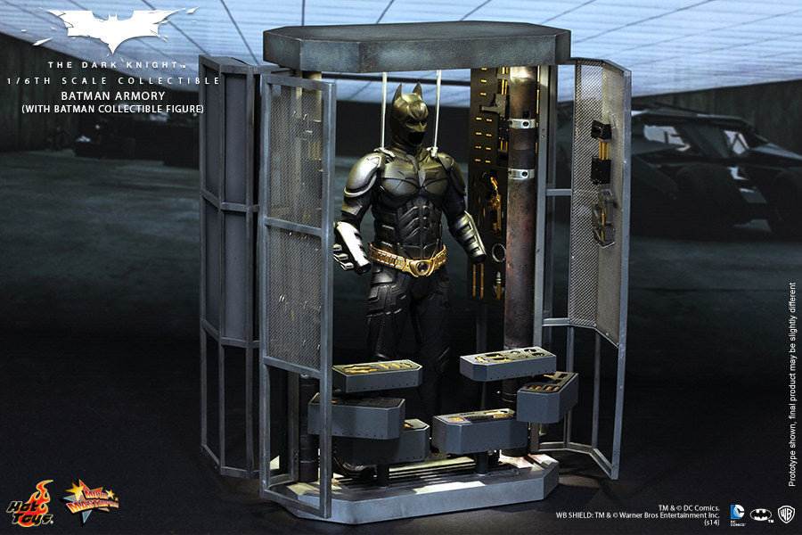 Hot Toys HT 1/6 Batman Armor Hangar Butler Deluxe Set MMS236