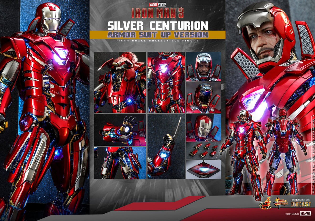 HT 1/6 MMS618 Iron Man 3 MK33 Silver Centurion Explosive Armor Version Action Figure