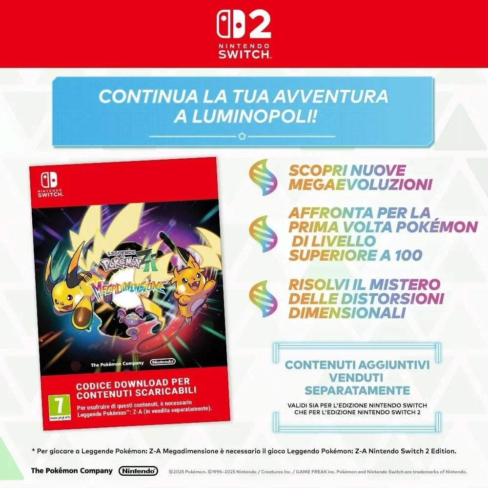 Pokemon Legends Z-A Physical Game for Nintendo Switch 2, Sealed, Adventure Type, from Nintendo, New Video Game.