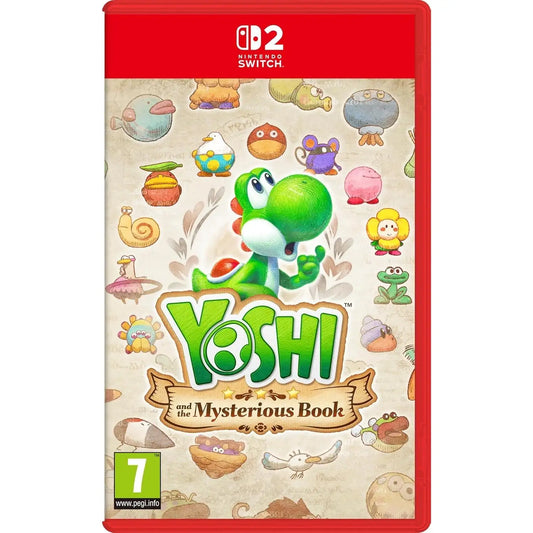 Yoshi and the Mysterious Book Game for Nintendo Switch 2, physical format, English language, factory sealed, Nintendo brand, compatible with Switch games, includes multi-language subtitles for an immersive experience.