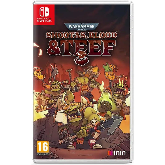 Warhammer 40000 Shootas Blood & Teef for Nintendo Switch, new and sealed, adventure game in Spanish for kids aged 5-7 years, CE certified, perfect addition to your switch games collection.