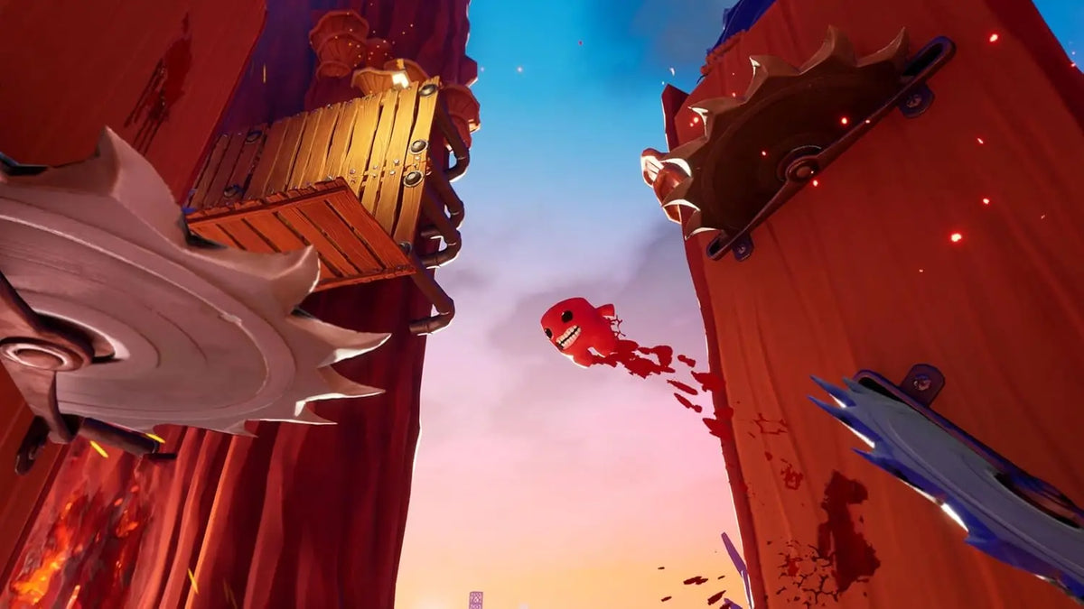 Super Meat Boy 3D - Nintendo Switch Game in Spanish, featuring intense 3D platforming action, brutal levels testing precision, epic boss battles, and unlockable secrets for retro gaming enthusiasts.