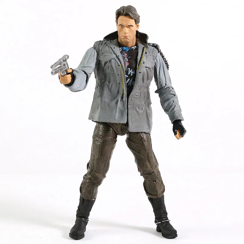The Terminator T-800 Arnold Schwarzenegger Figure Judgment Day Action Figure NECA War Damage Collectible Model Toys Gifts 18CM