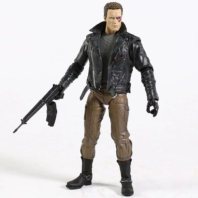 The Terminator T-800 Arnold Schwarzenegger Figure Judgment Day Action Figure NECA War Damage Collectible Model Toys Gifts 18CM