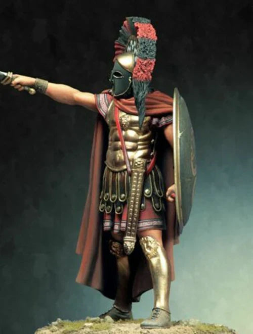 1/18 90mm  ancient stand  warrior with shield   (WITH BASE ) Resin figure Model kits Miniature gk Unassembly Unpainted