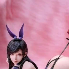New Anime Tifa Lockhart Bunny Girl Prone Pose GK Figure Garage Kit Statue Model Desktop Ornament Collectible Adult Birthday Gift