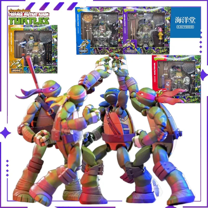 Spot KAIYODO Original First Edition Teenage Mutant Ninja Turtles TMNT Raphael Animated Edition Model Handmade Toy Gift Collect