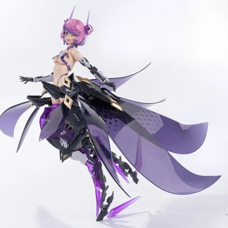 Hechengzhizao Original Rosado Project Series Starflower-Black Iris Figure Assembly Desktop Ornament Model Toys Collectible Model