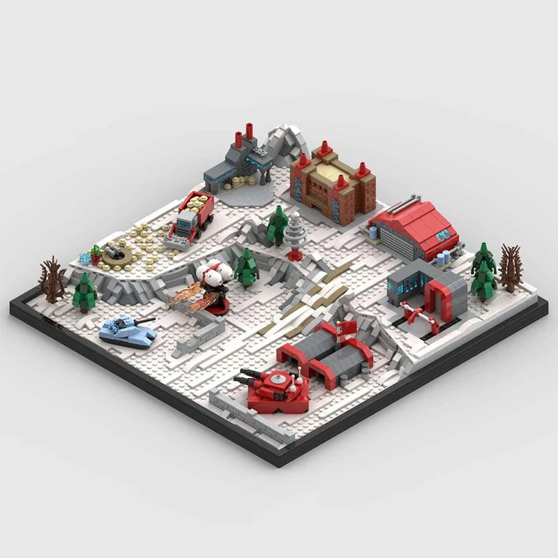 1646pcs MOC Command Conquer C Red Alert Soviet Base Games Model Building Blocks Bookshelf Decor, Home Decor For Son Holiday Gift