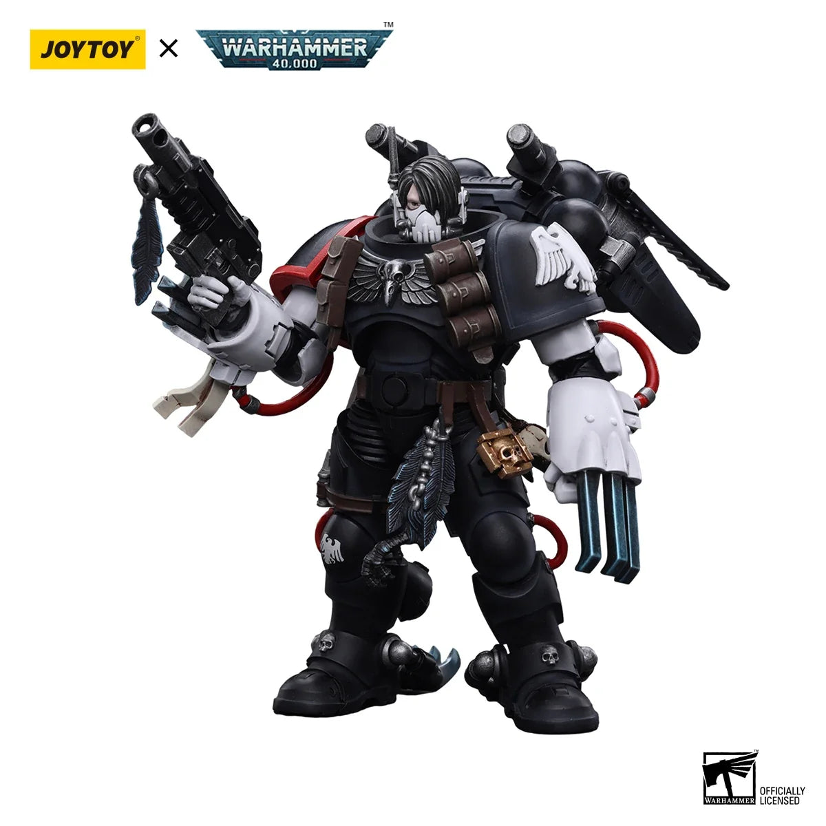 JOYTOY Warhammer 40k 1/18 Action Figures Raven Guard Chapter Master Kayvaan Shrike Model Toys GIft