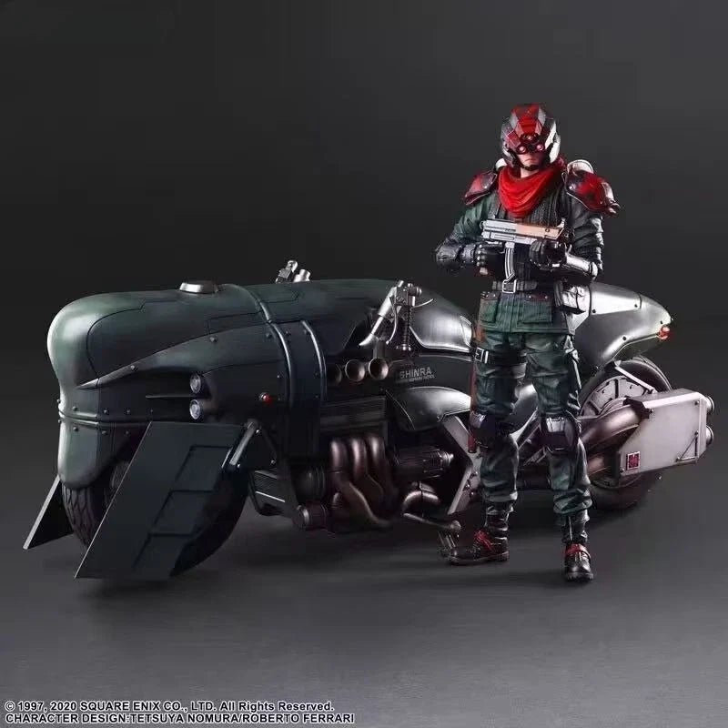 In stock PlayArts PA modification Final Fantasy 7 Shinra Guard Advanced Guard Motorcycle Set Moving Model