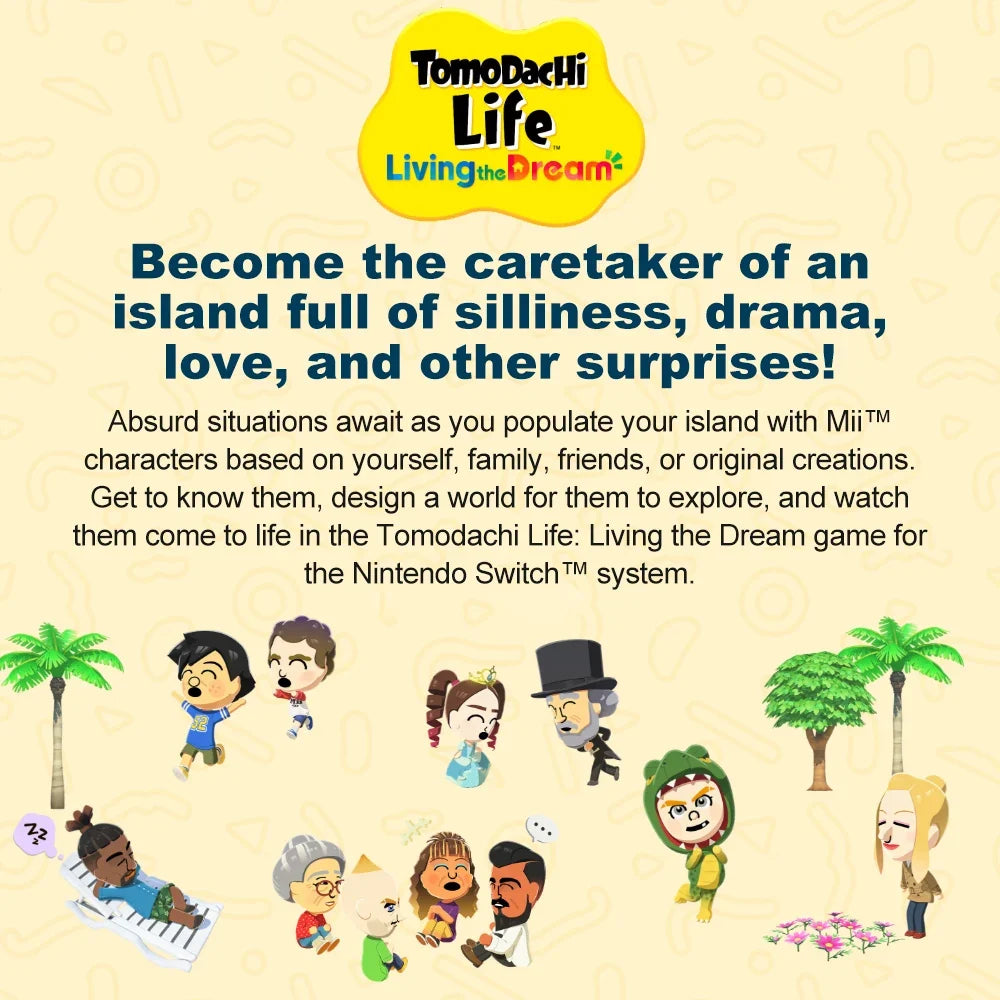 Tomodachi Life Living the Dream Nintendo Switch Games Deals 100% New Physical Game Card Simulation Genre Game for Switch Console