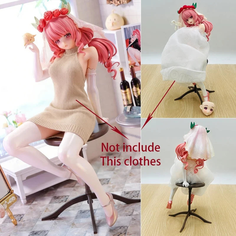 21cm SkyTube TOMO Wedding Dress Kamino Shizuku Anime Girl Figure Uzaki-chan wa Asobitai! Tsuki Uzak Action Figure Model Doll Toy