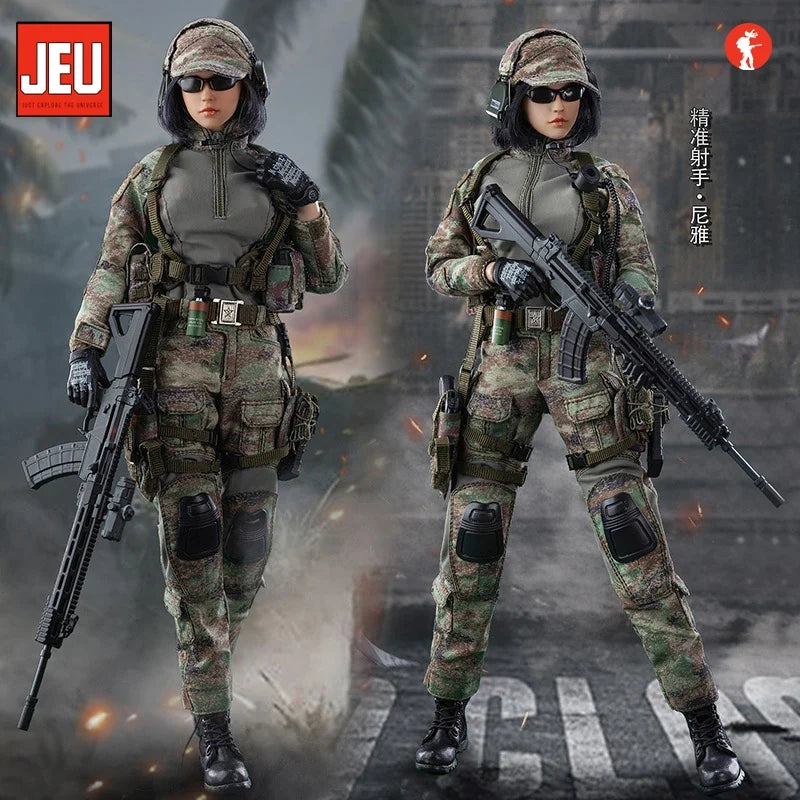 1/6 Scale Military Precision Shooter Nya Female Soldier Realistic Collectible Action Figure Model Toy For Hobbyists