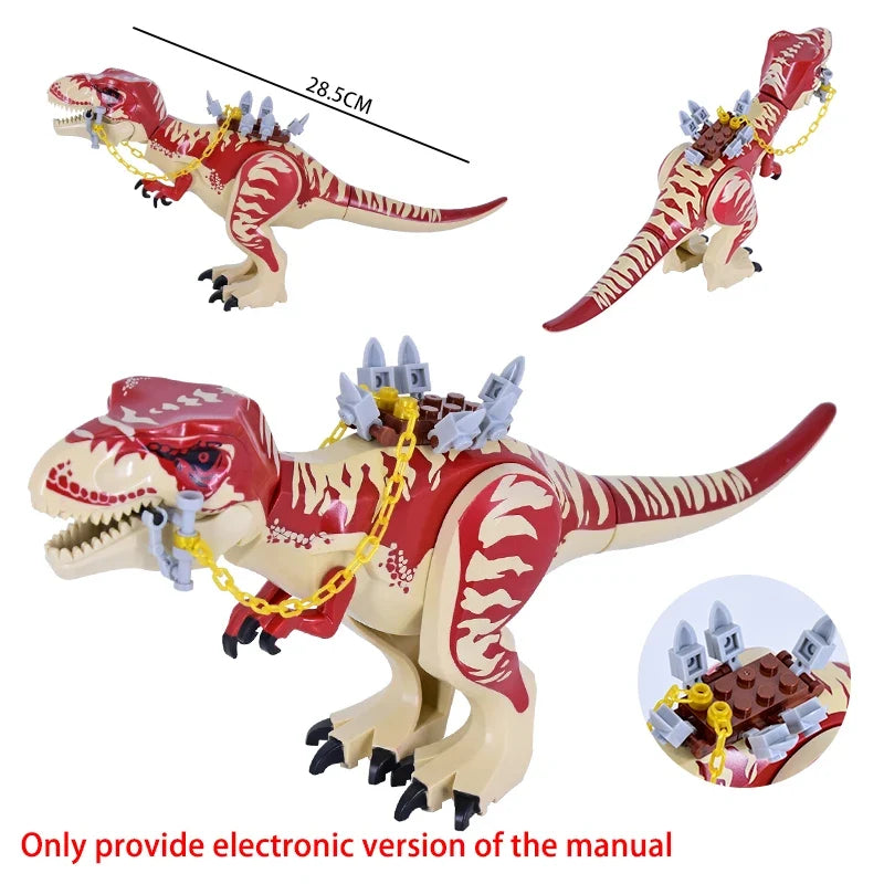 2025 New Jurassic Dinosaur Titanosaurus Dinosaur Seat Buildable Dino with Fortress Structure Ladders Flag