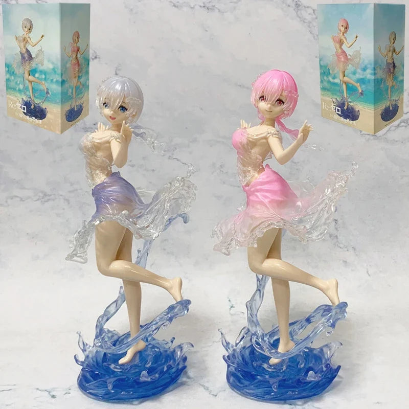 KDcolle Re:ZERO Starting Life in Another World Anime Figure Rem Sleep Sharing Action Figure Ram/Emilia Figurine Model Doll Toys