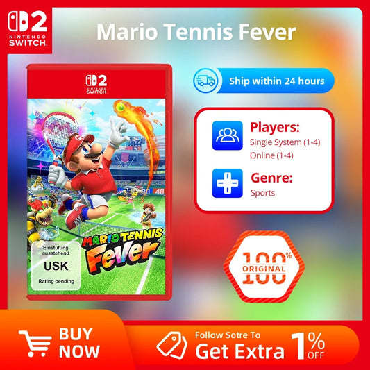 Nintendo Switch 2 Game Deals - Mario Tennis Fever‌ - 100% Original Physical Nintendo Game Card NS2