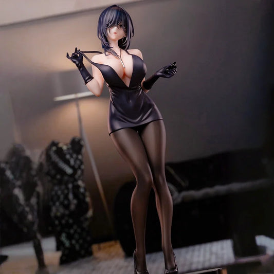 1/6 Original Hanabee Black Dress Version Anime Figure Collectible Japanese Girl Character Model PVC Action Figure Toy For Fans