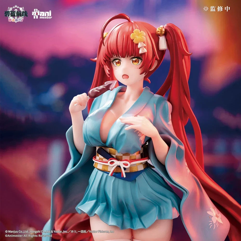 Animester Azur Lane: Slow Ahead! Honolulu Yukata Ver. 1/7 Scale 24cm PVC Figure – Non-Articulated Collectible Statue for Otaku F