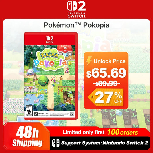 Pokemon Pokopia Nintendo Switch 2 Juegos Games Deals 100% New Original Physical Game Card Simulation Pokemon Game for Switch 2
