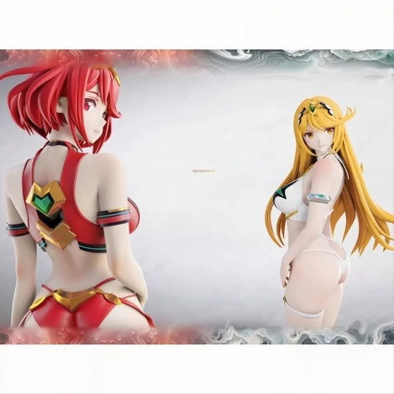 Anime Figure Xenoblade Chronicles Pyra Mythra Swimsuit Pvc Collectible Model Desktop Decoration Ornament Gift For Anime