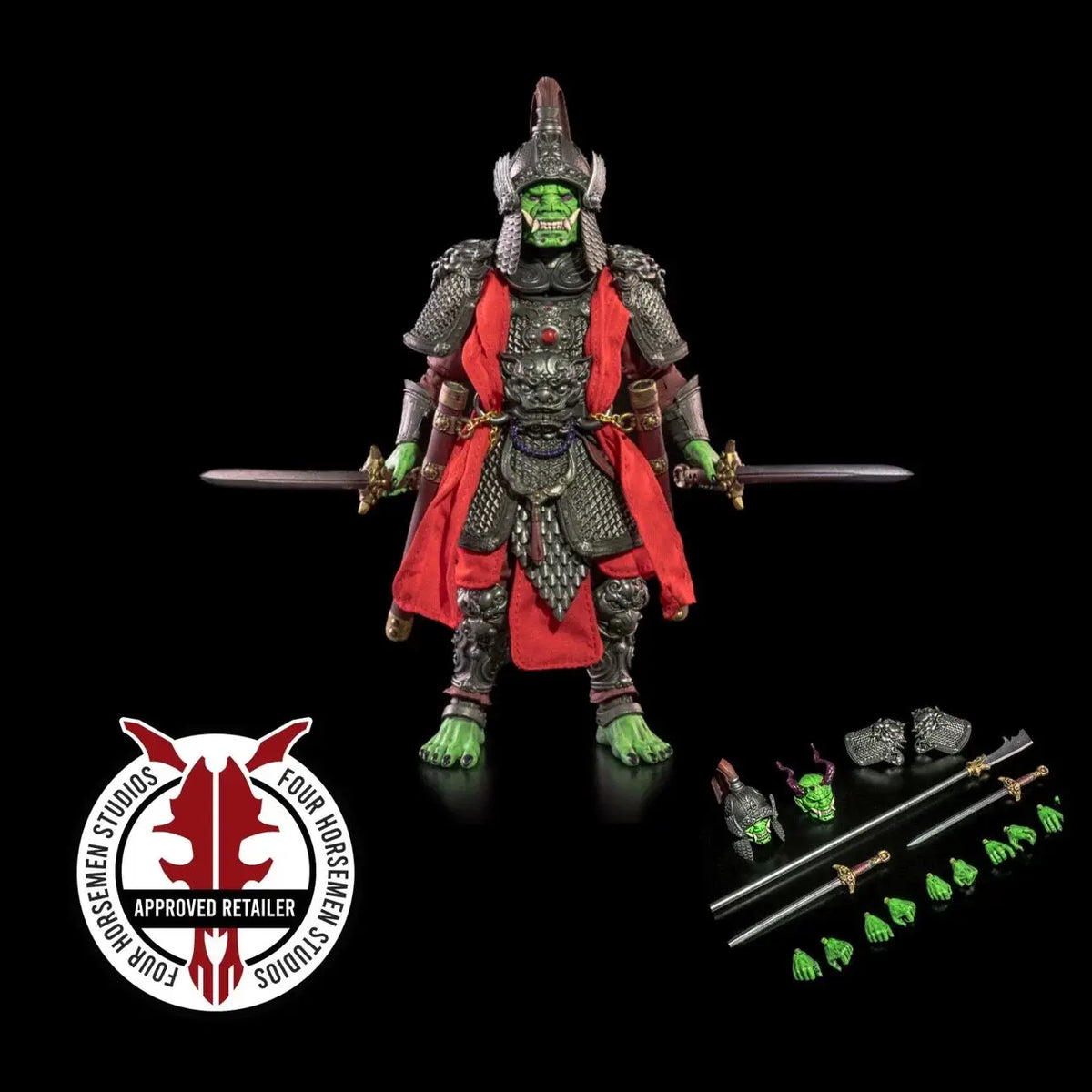Four Horsemen Studios Mythic Legions Undead Skeleton Spearman Warrior Action Figure With Replaceable Accessories For Collectors
