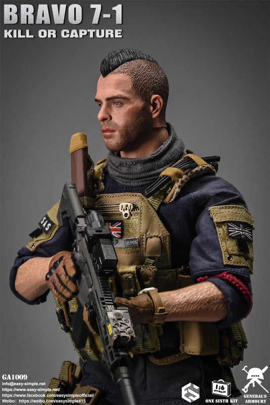 1/6 ES GA1009 The British Soldier Doll Duty Man The Call Full Set Moveable Action Figure SAS For Fans Collect EASY&SIMPLE