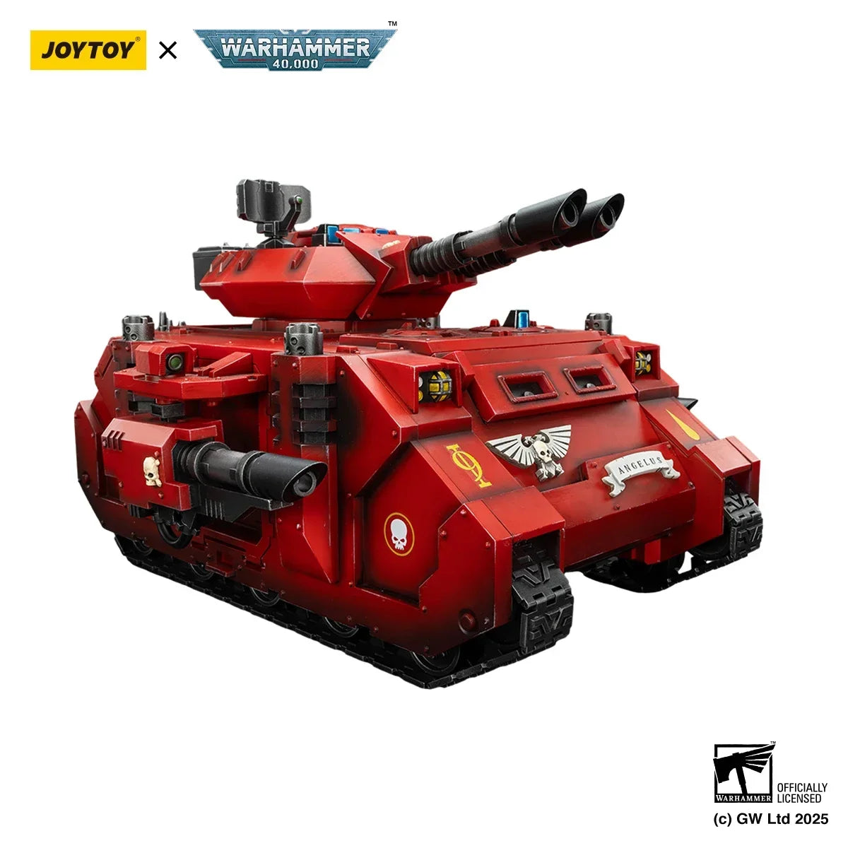 JOYTOY 1/18 Warhammer 40K Action Figures Anime Mech Blood Angels Predator Annihilator with Twin Lascannons