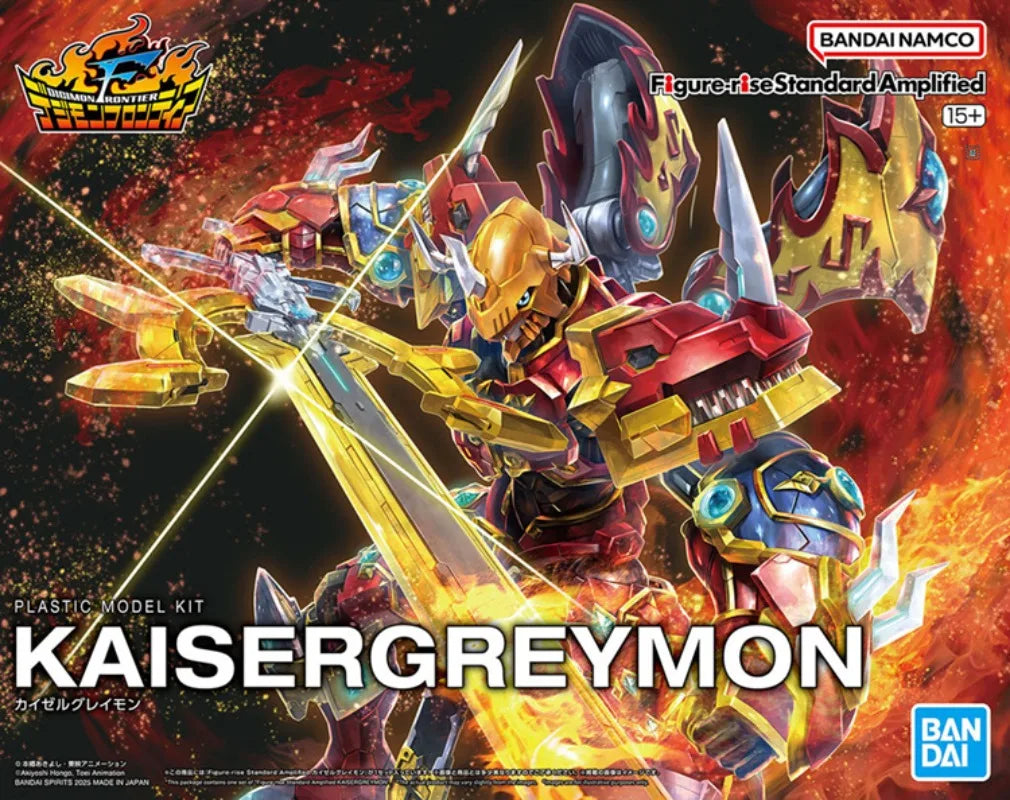 Bandai Original Digimon Adventure Anime Figure-rise Standard FRS KAISERGREYMON Action Figure Assembly Toys Gifts for Children