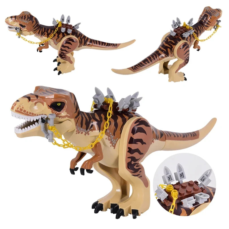 2025 New Jurassic Dinosaur Titanosaurus Dinosaur Seat Buildable Dino with Fortress Structure Ladders Flag
