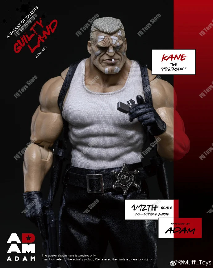 In Stock MUFF ADAM ADG-001 1/12 Scale Men  City of Evil Postman Kane Full Set 6Inch Action Figure Model Toy Collection Gift