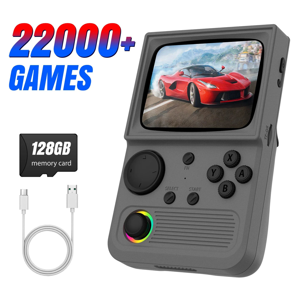 R36T Retro TV Handheld Game Console EmuEMEC System 18000+Game 3.5'' IPS Screen Wi-Fi Multiplayer Portable Pocket Video Console