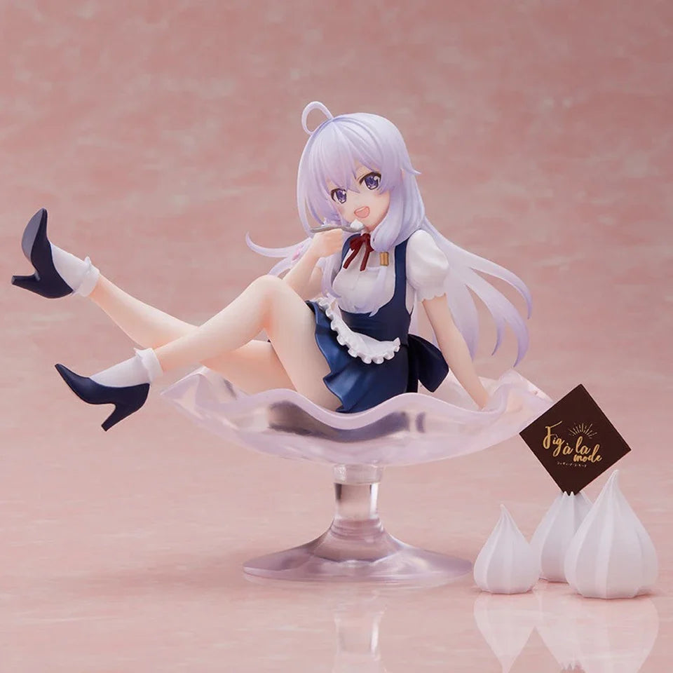 Original Genuine FuRyu Wandering Witch: The Journey Of Elaina 12cm Elaina Sitting Position PVC Model Toy Holiday Gifts Wholesale