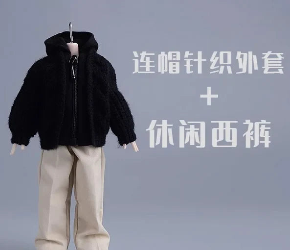 1/12 Scale Male Soldier Knitted Sweatshirt Sweater Jacket Cardigan Coat for 6in Asi Dolls Action FIgure Body Model DIY