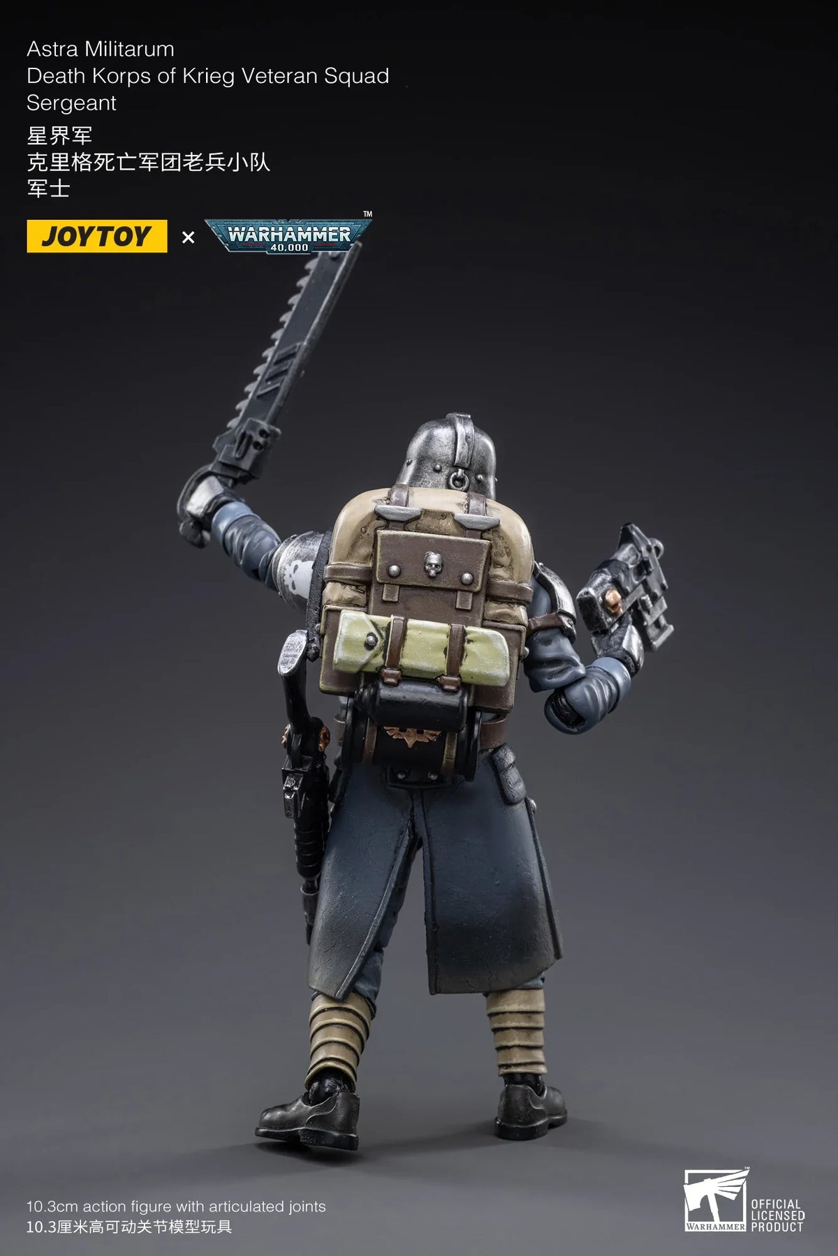 【SF】JOYTOY 1/18 Action Figure Warhammer 40K  Astra Militarum Death Korps of Krieg Veteran Squad Sergeant  Prime Model Toy Gift