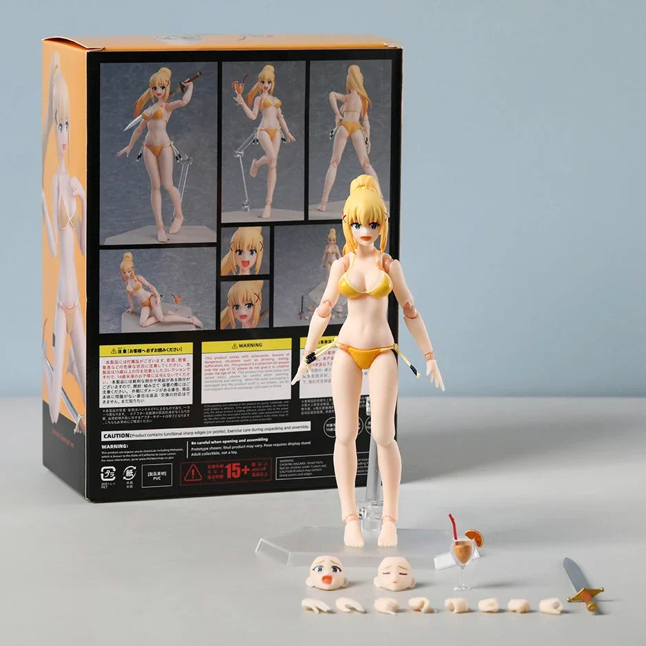 figma Darkness Swimsuit ver. EX-065 PVC Action Figure Model Doll Toy Colletible Figurals