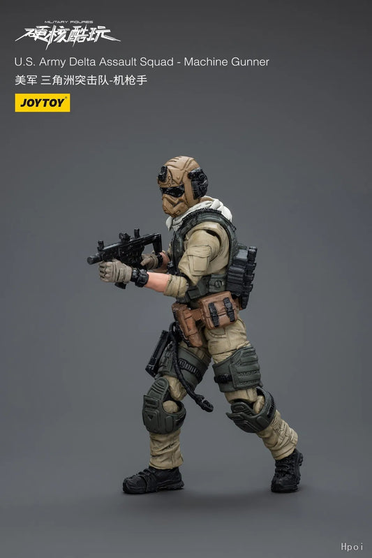 In Stock JOYTOY Hardcore Coldplay U.S.Army Delta Assault Squad-Machine Gunner 1/18 Action Figure Model Collection
