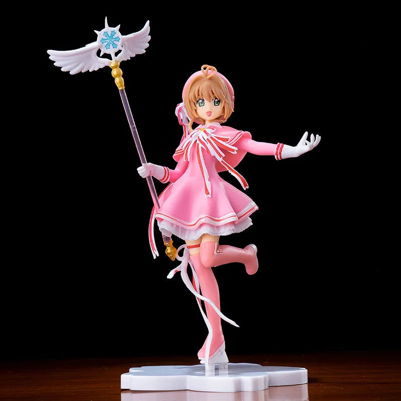 22CM Anime Card Captor Sakura Clear Card-hen Kinomoto Sakura Figure Standing Model Toy Gift Collection Action Figure Doll