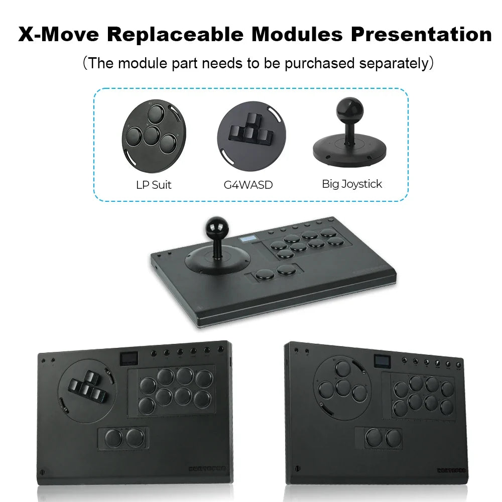 Haute42 X-Move Aluminium Alloy Hitbox Leverless Controller Stickless Fightstick For PC/PS4/PS5 Arcade Game Controller Joystick