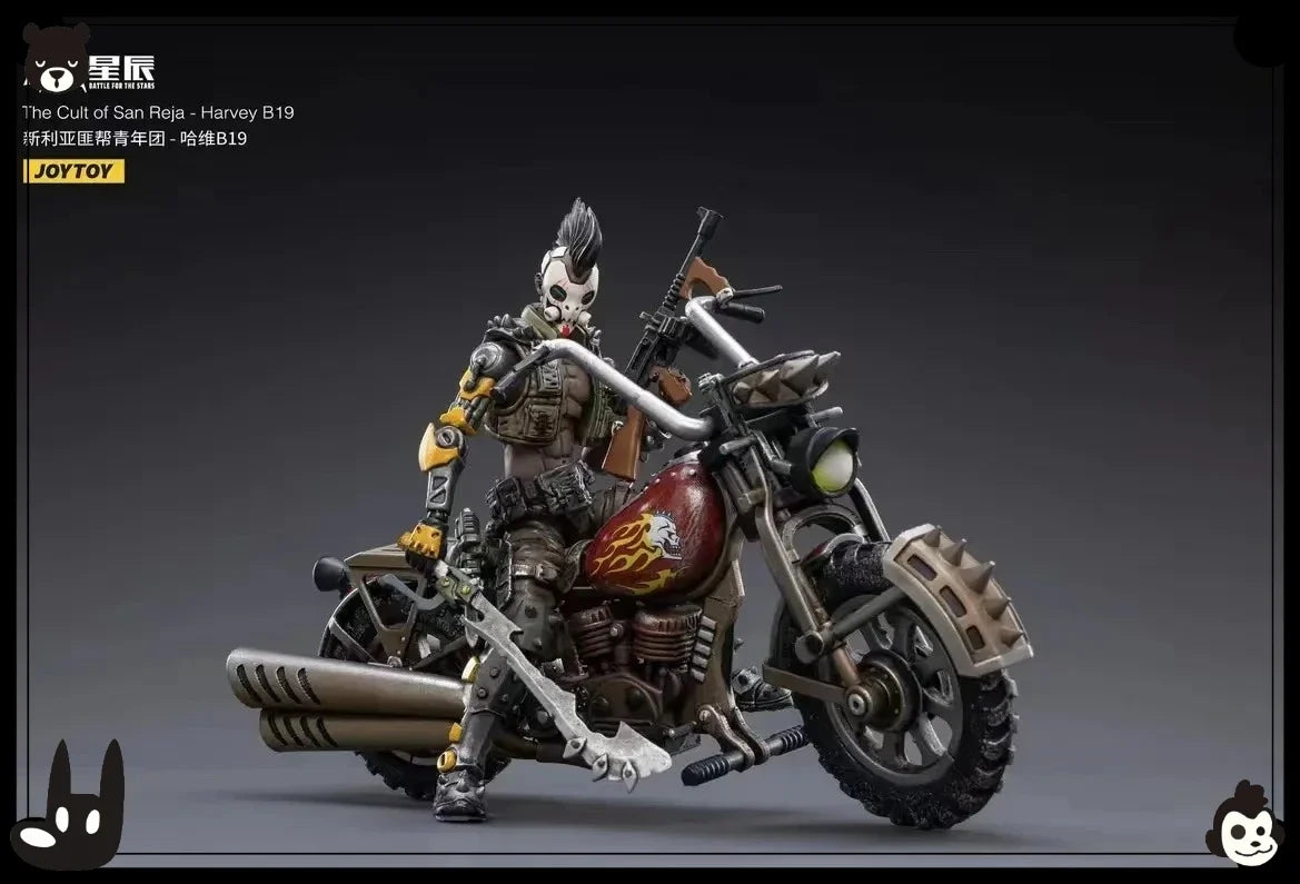 【In Stock】JOYTOY 1/18 Action Figure & Motorcycle The Cult of San Reja Ailie Jack Harvey B19 Luyster C30 Original Soldier Model