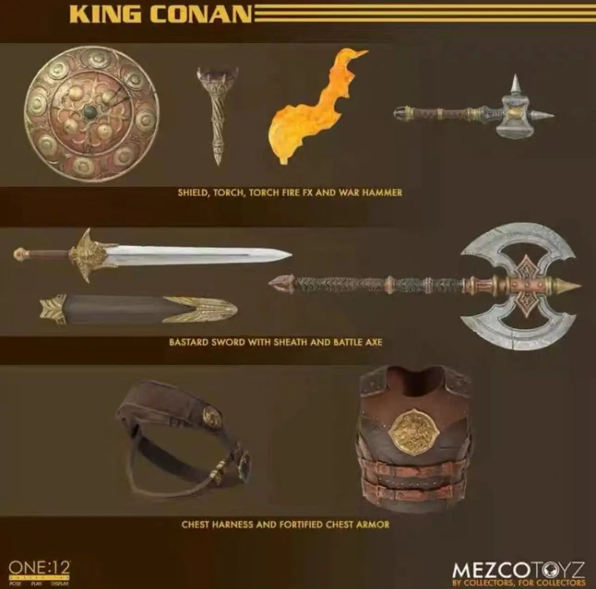 Spot Meizco Ant ONE: 12 King Conan Barbarian Conan Figure Model Collection Toy Gift Anime Series