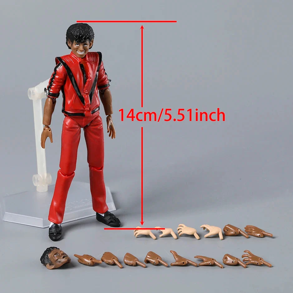 MJ Thriller Ver. Movable Assemble Action Figure Figurine Model Toy
