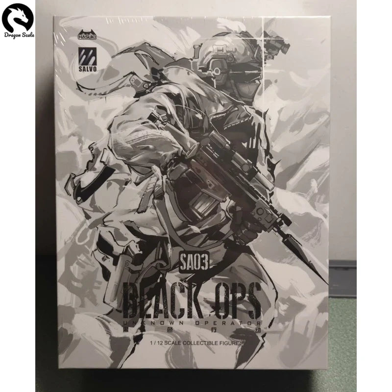 In Stock Original HASUKI SA03 1/12 Scale Black Action Series Snow Mountain Ghost 6inch Full Set Action Figure Model Toys