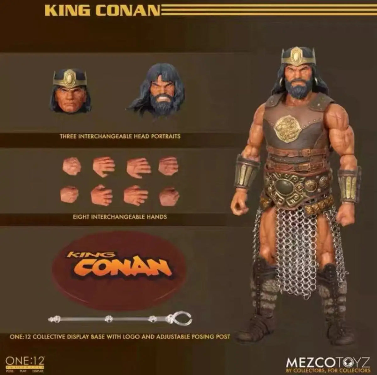 Spot Meizco Ant ONE: 12 King Conan Barbarian Conan Figure Model Collection Toy Gift Anime Series
