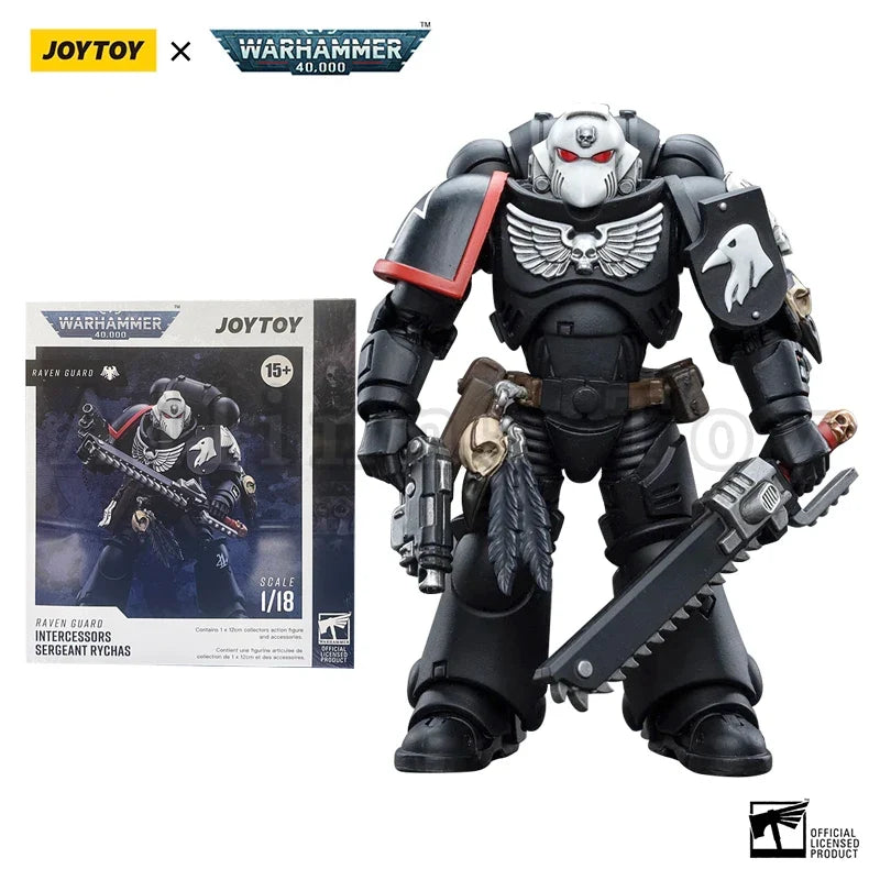 JOYTOY 1/18 Action Figure 40K Raven Guard Intercessors Anime Military Model