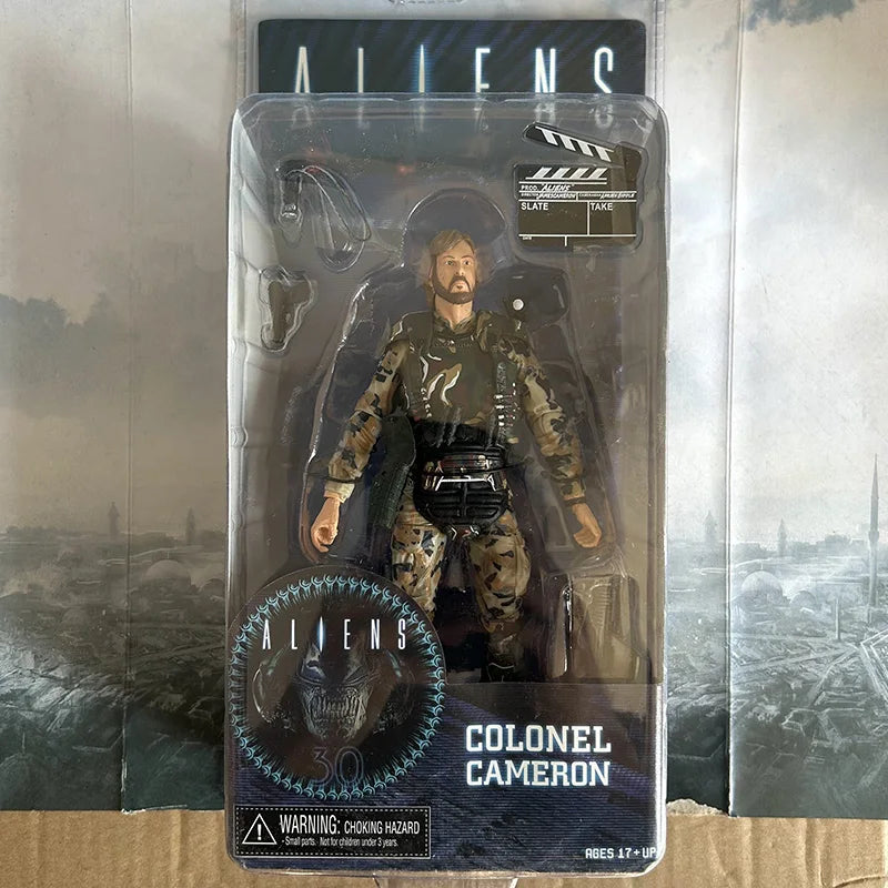 Alien Vs Predator Colonel Cameron NECA Aliens Action Figure Director James Cameron Marine Collectible Model Toys Doll Gift 18cm