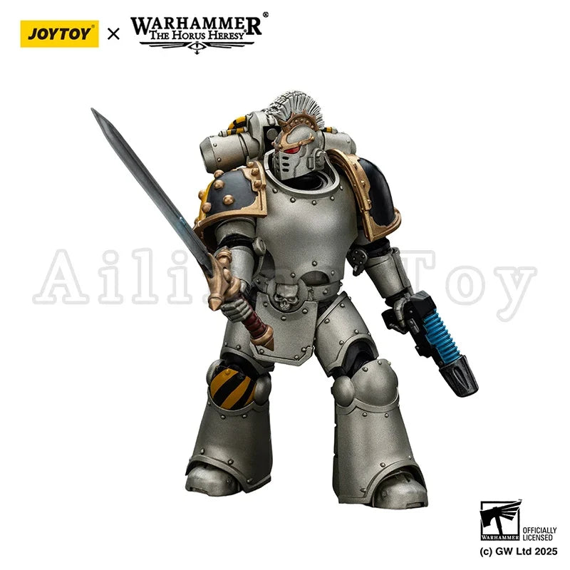 [Pre-Order]JOYTOY 1/18 Action Figure The Horus Iron Warriors MKVI Tactical Sergeant Command Squad Chosen with Legion Standard